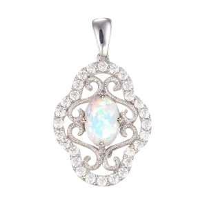 Filigree Opal Pendant