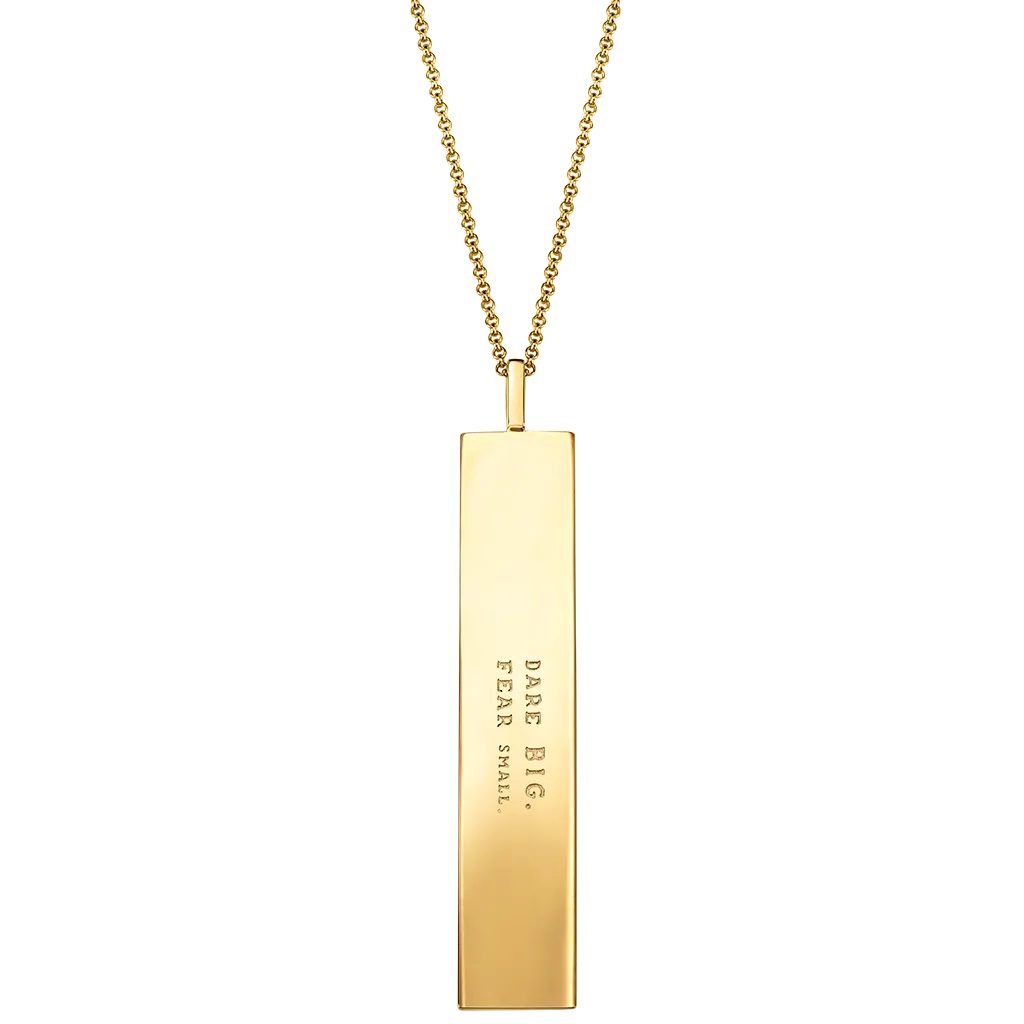 Fortune Pendants: Dare BIG. Fear small. - Gold