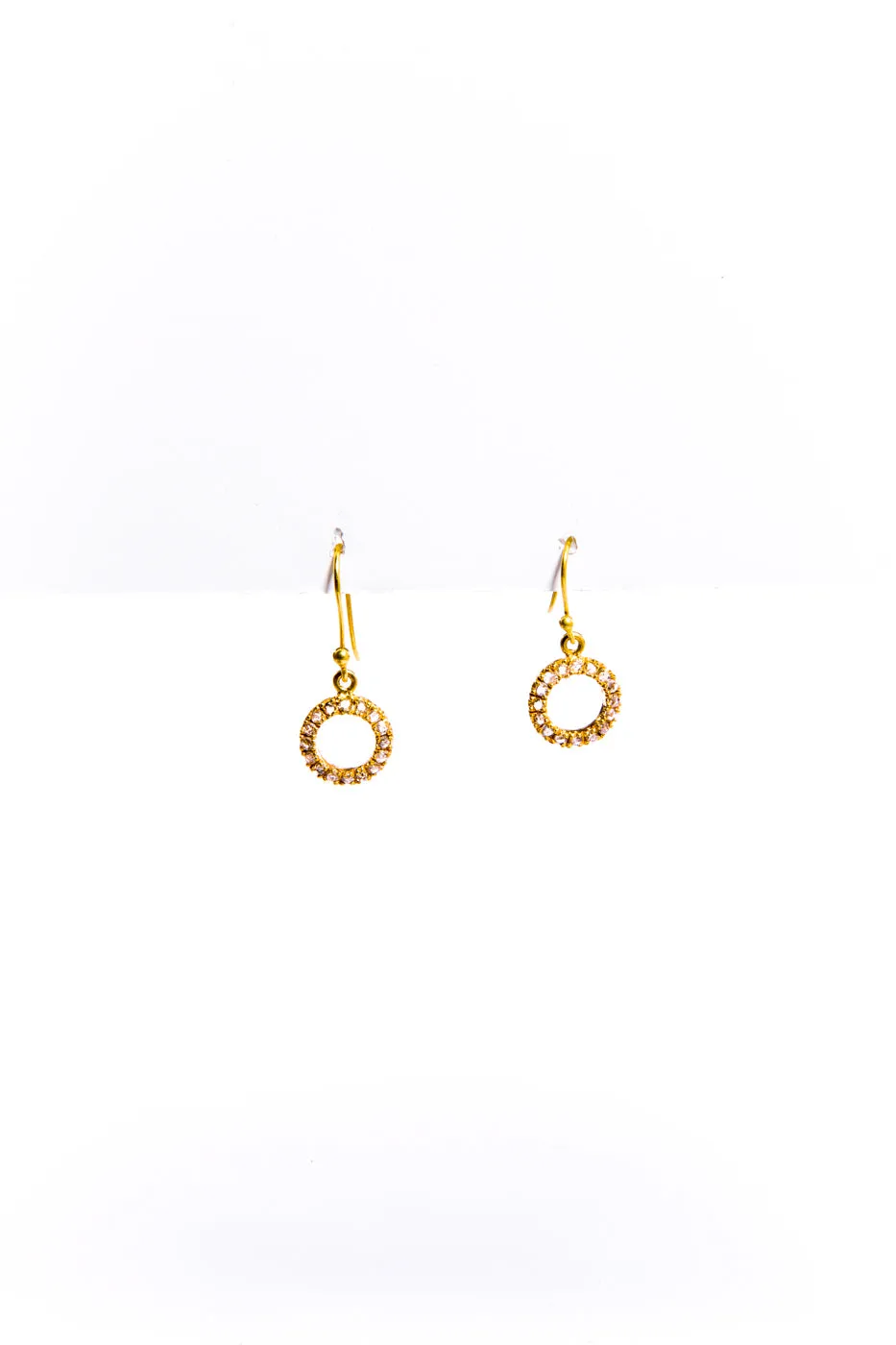 Gold & Rose Cut Single Diamond Drops