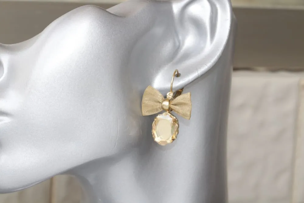 GOLD BOW EARRINGS