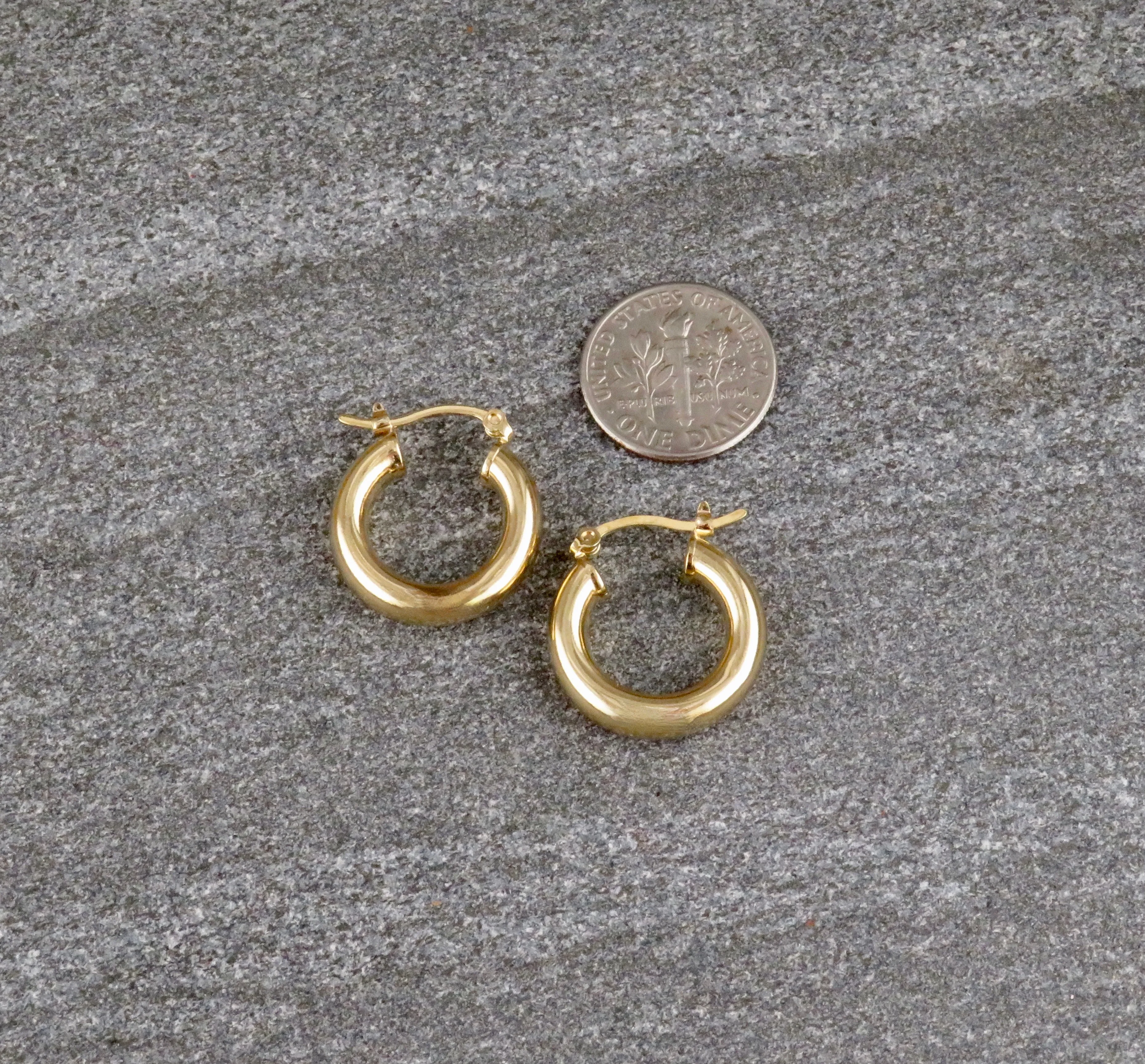 Gold Filled Latched Hoop Earrings - Small