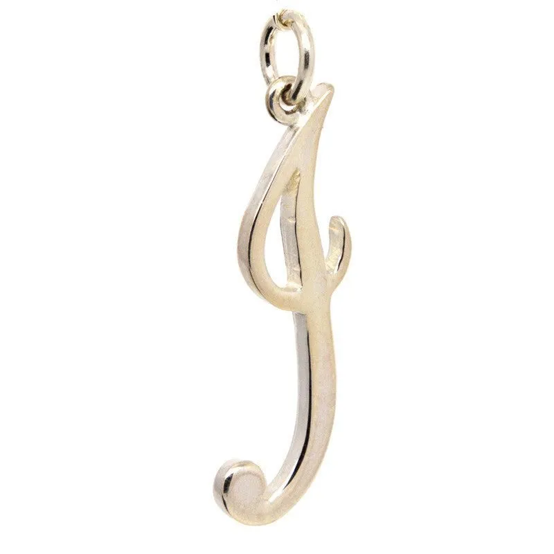 Gold Large Italic J Charm