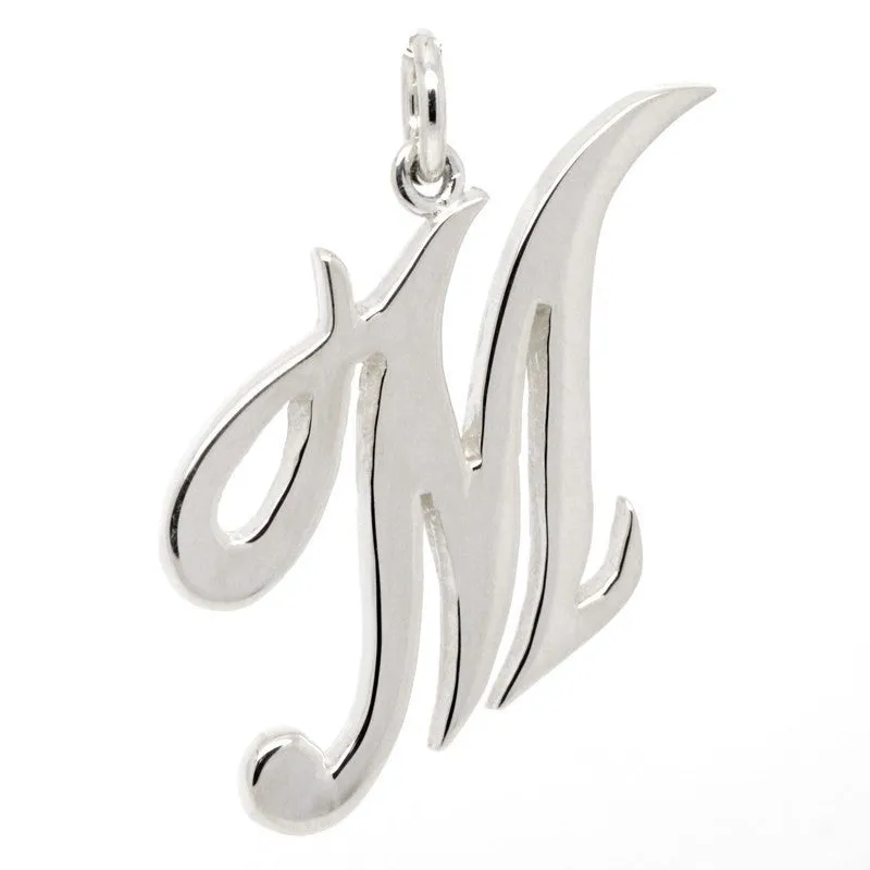 Gold Large Italic M Charm