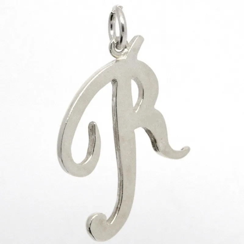 Gold Large Italic R Charm