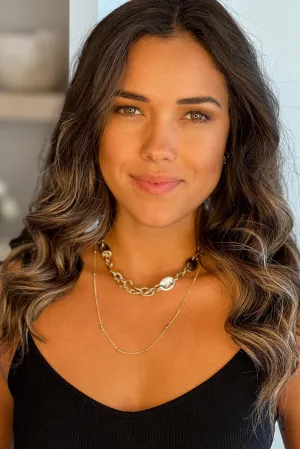 Gold Three Layer Chunky Chain Necklace