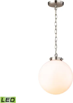 Gramercy 1 Light Led Pendant In Satin Nickel