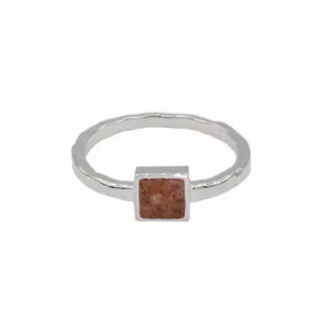 Grindstone Granite Square Stacker Ring