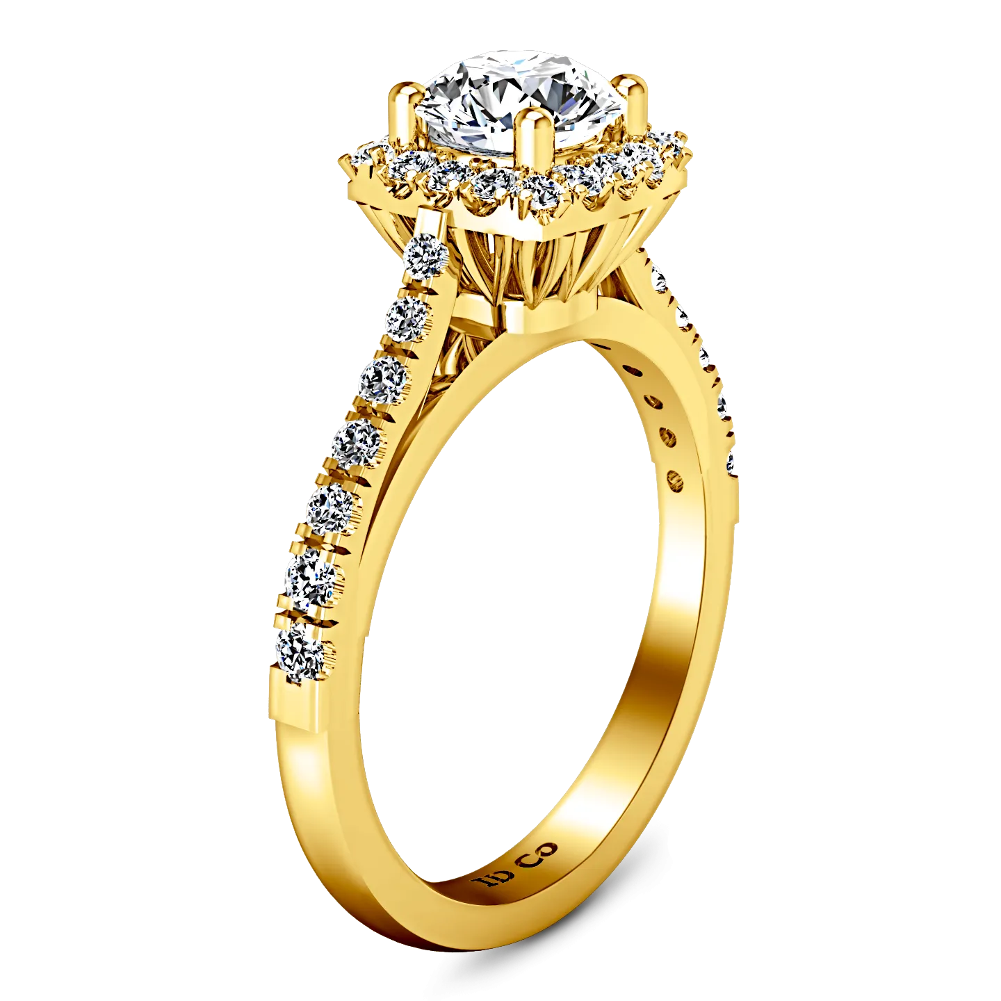 Halo Engagement Ring Mallory 14K Yellow Gold