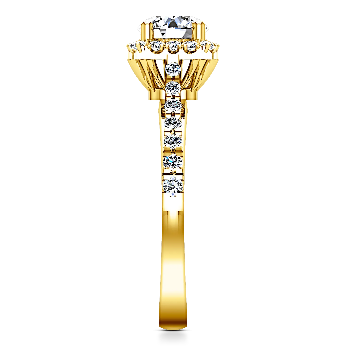 Halo Engagement Ring Mallory 14K Yellow Gold