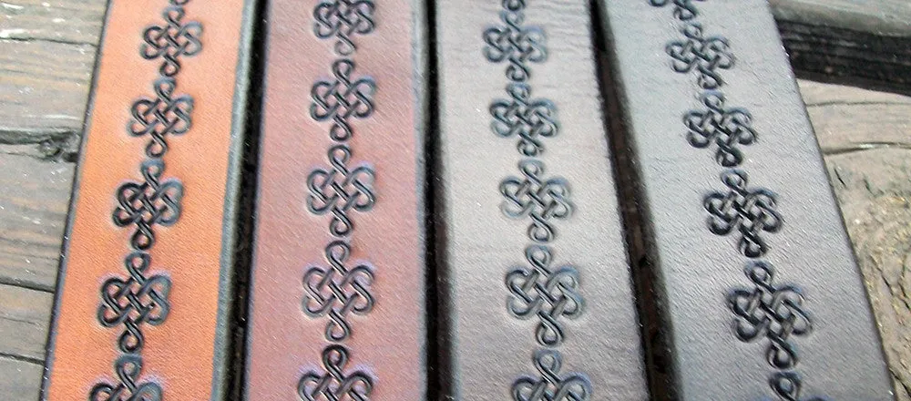 Handmade Celtic Knot Leather Wristbands | 1 Inch Wide