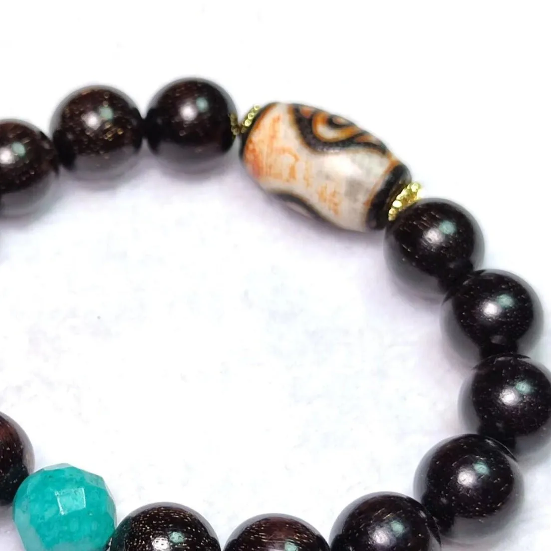 Handmade Phoenix Eye Dzi Beaded Bracelet