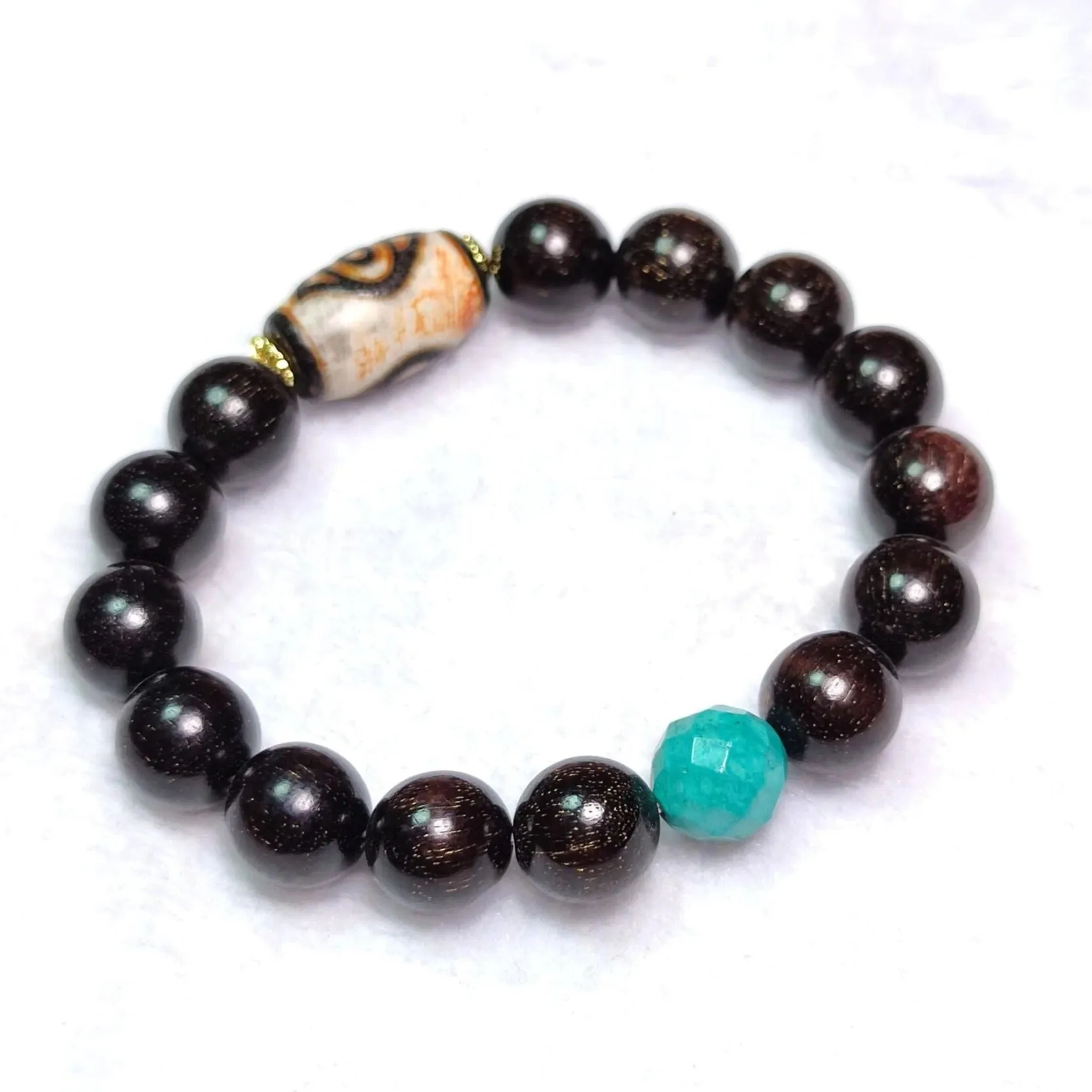 Handmade Phoenix Eye Dzi Beaded Bracelet