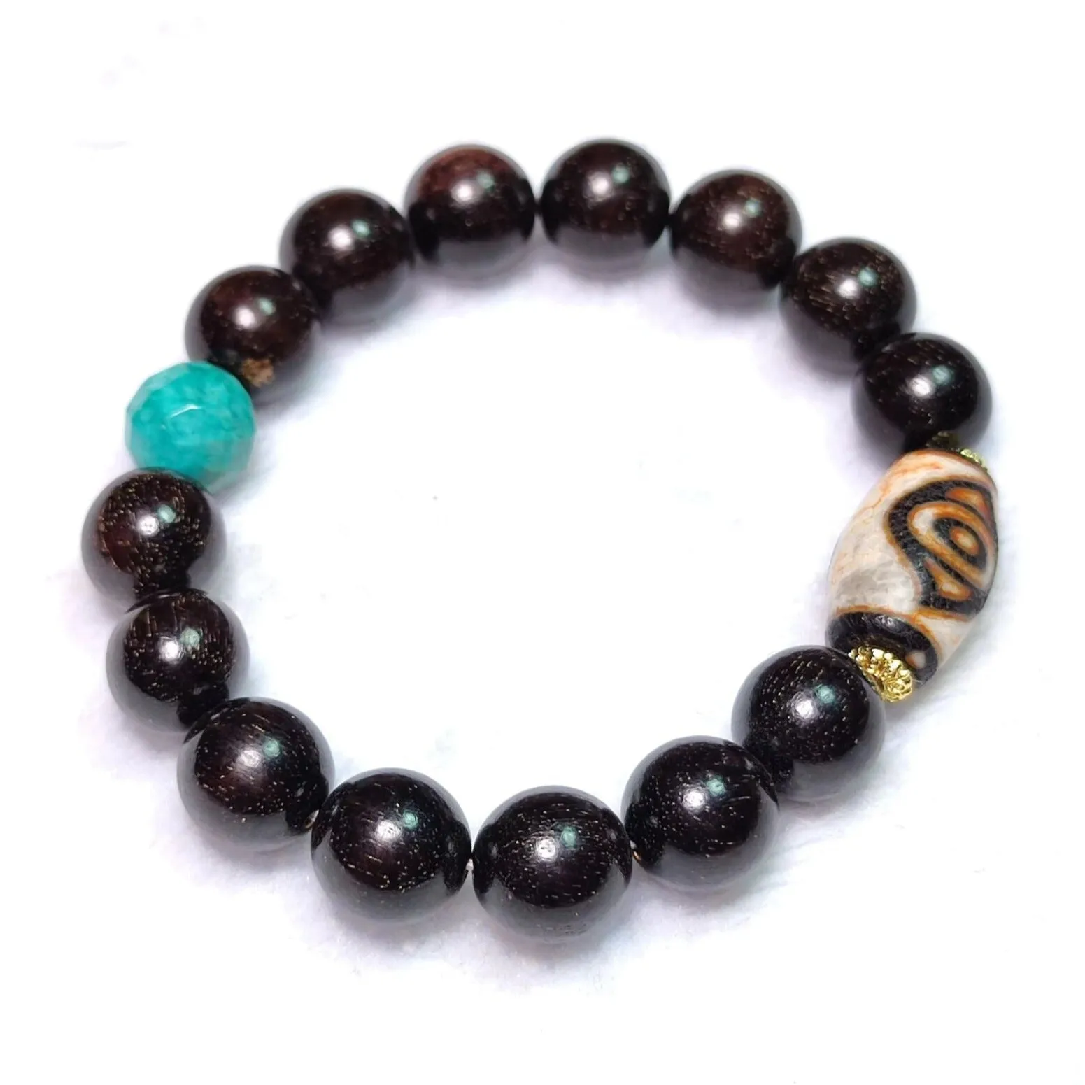 Handmade Phoenix Eye Dzi Beaded Bracelet