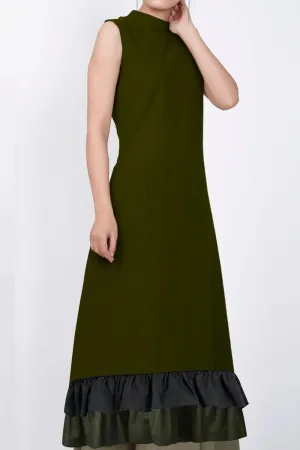 Jasleen Olive Green Smart Kurta