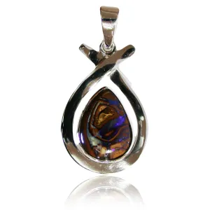 Koroit Blue Matrix Sterling Silver Pendant