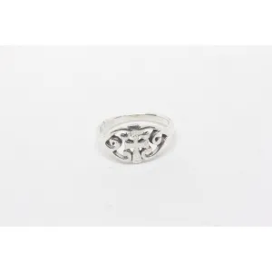 Lea Two Heart Silver Ring