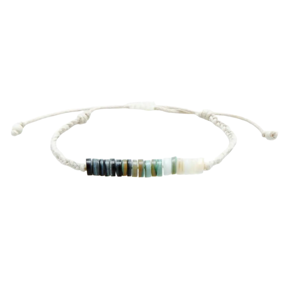 Lotus and Luna Braided Puka Bracelet - Courtney