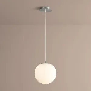 Luna 10" Globe Pendant - Satin Nickel