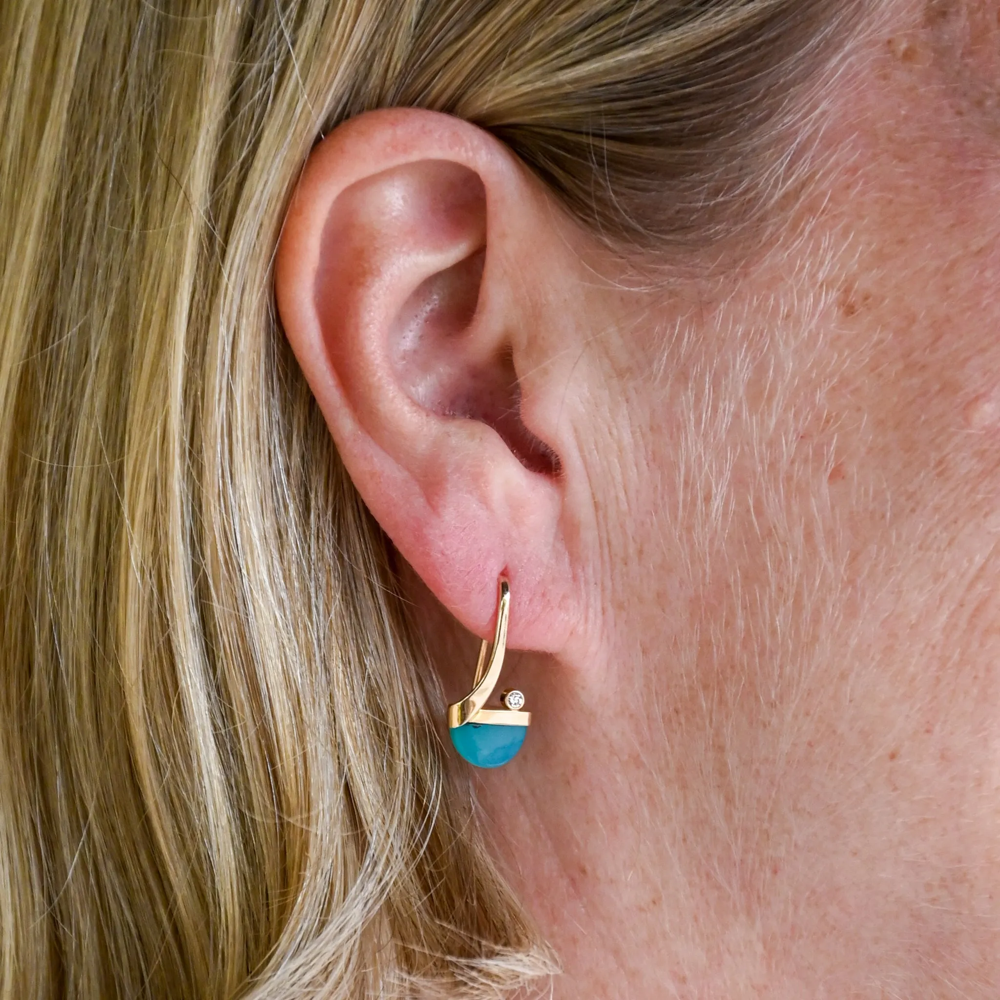 Marine Chalcedony Earrings