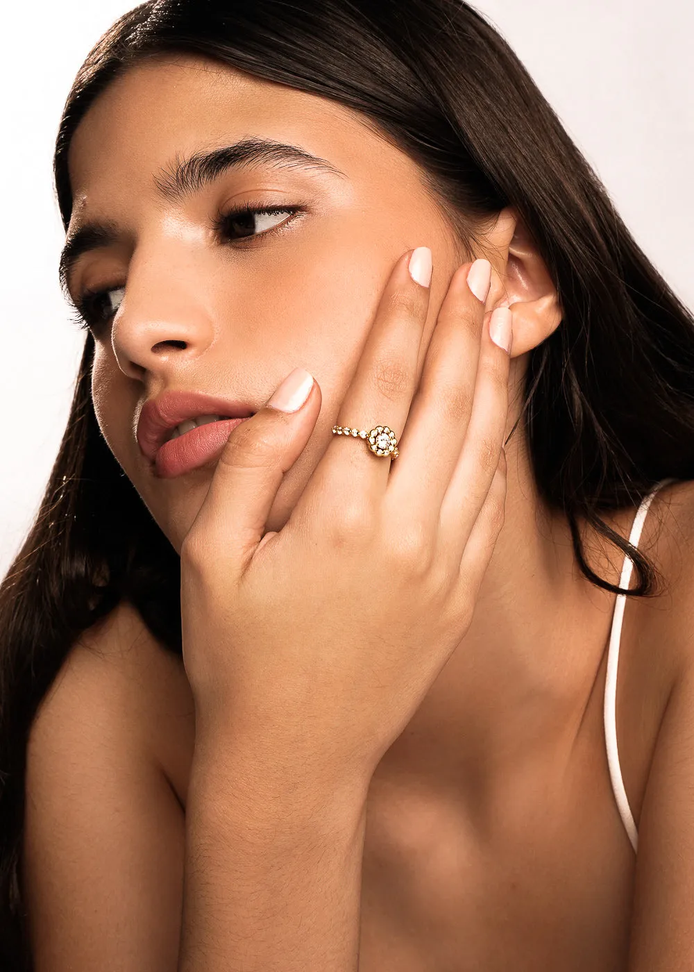 Maya Diamond Ring In Silver