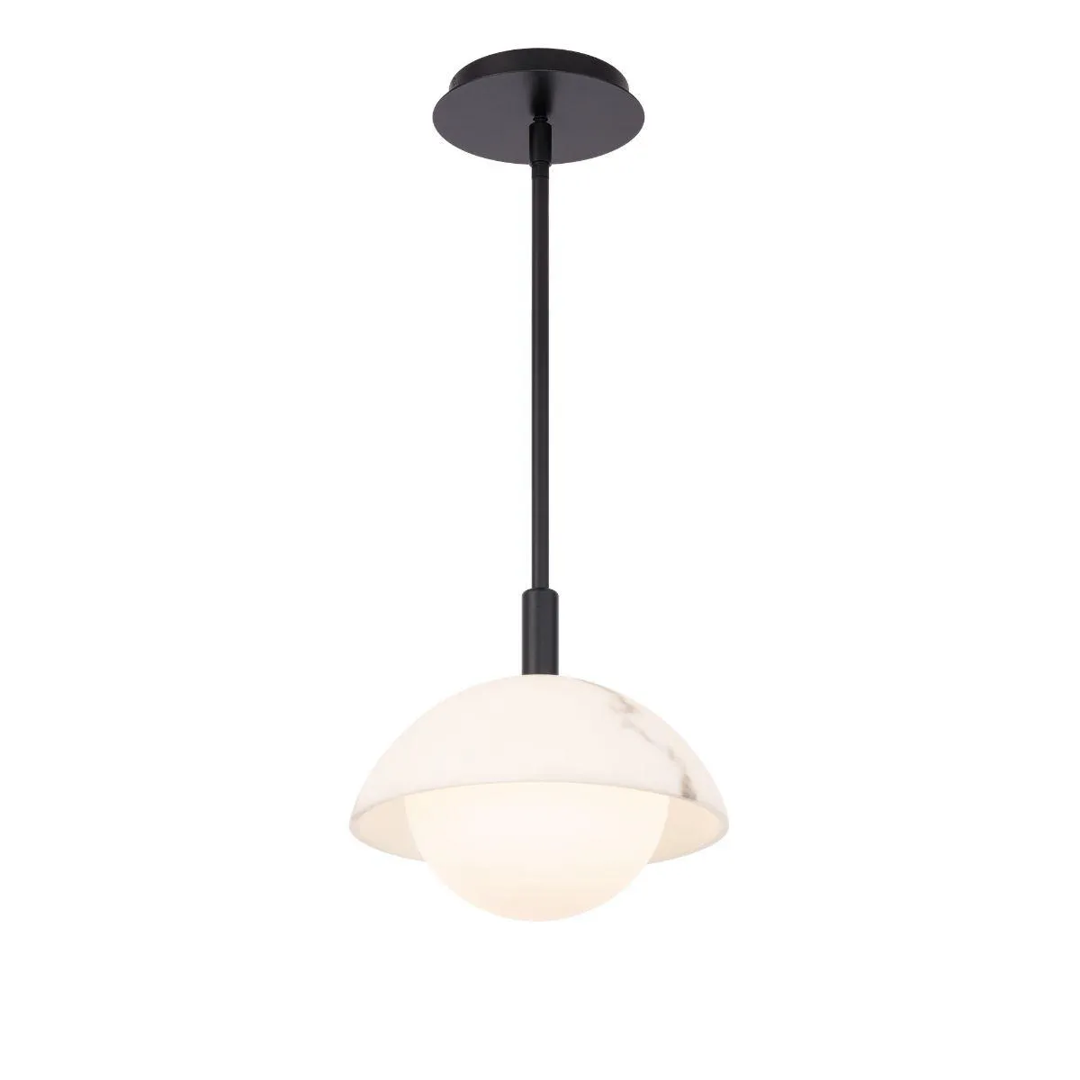 Moonstone 10 in. LED Pendant Light Black finish