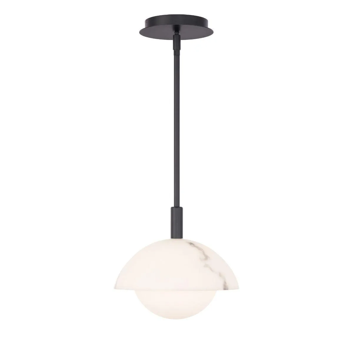 Moonstone 10 in. LED Pendant Light Black finish