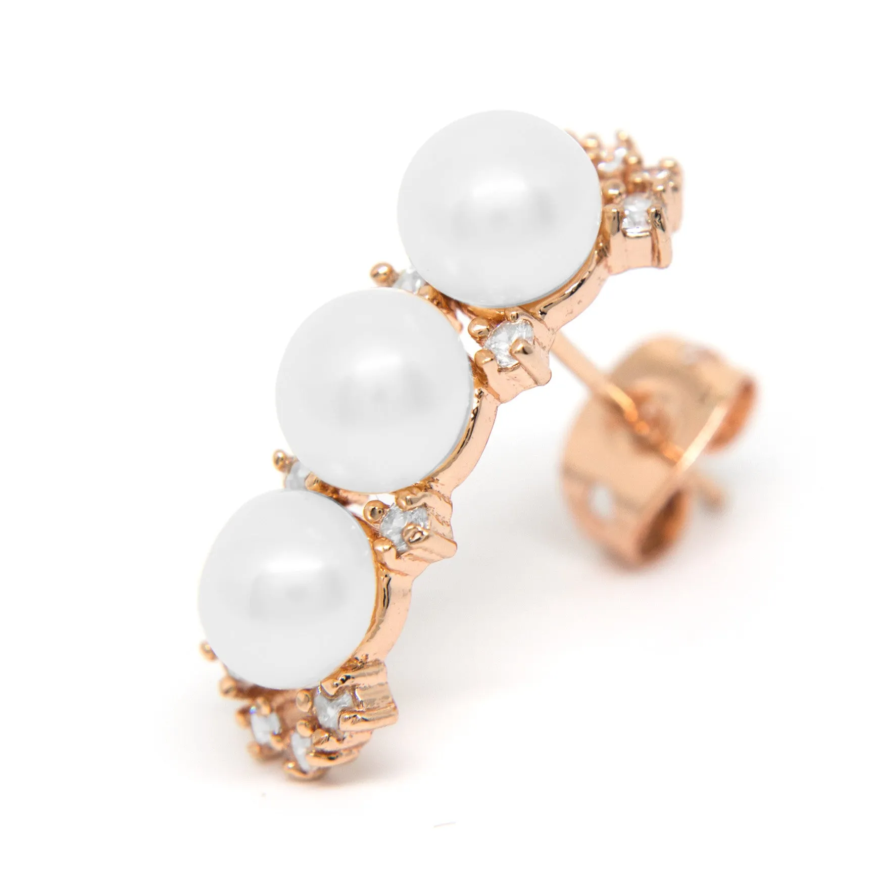 “Morning Dew” Cultured Pearl Earrings