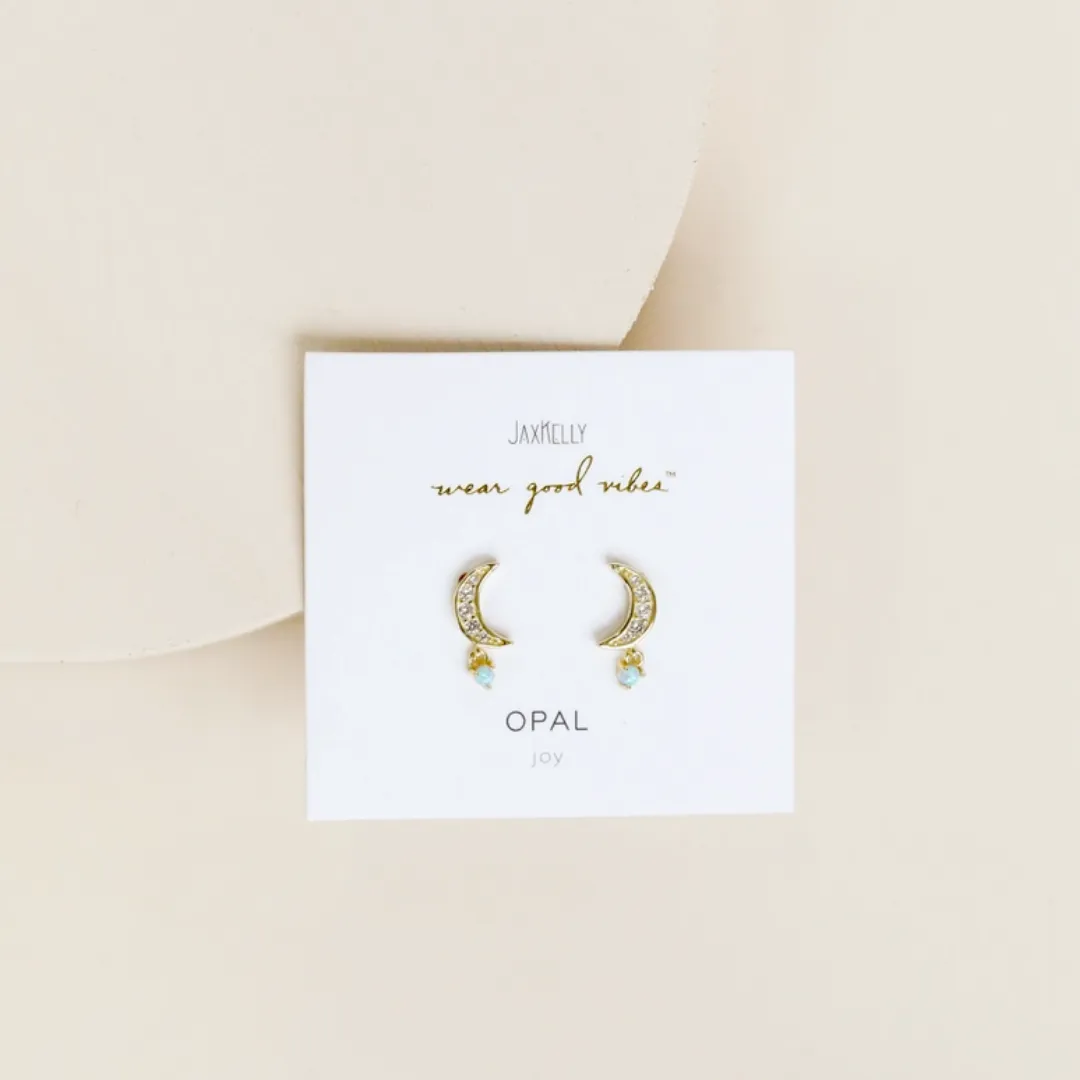 Mother of Pearl Moon Drop Earrings