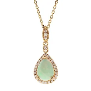 Nancy 14K Yellow Gold Pear-Cut Natural African Opal Pendant