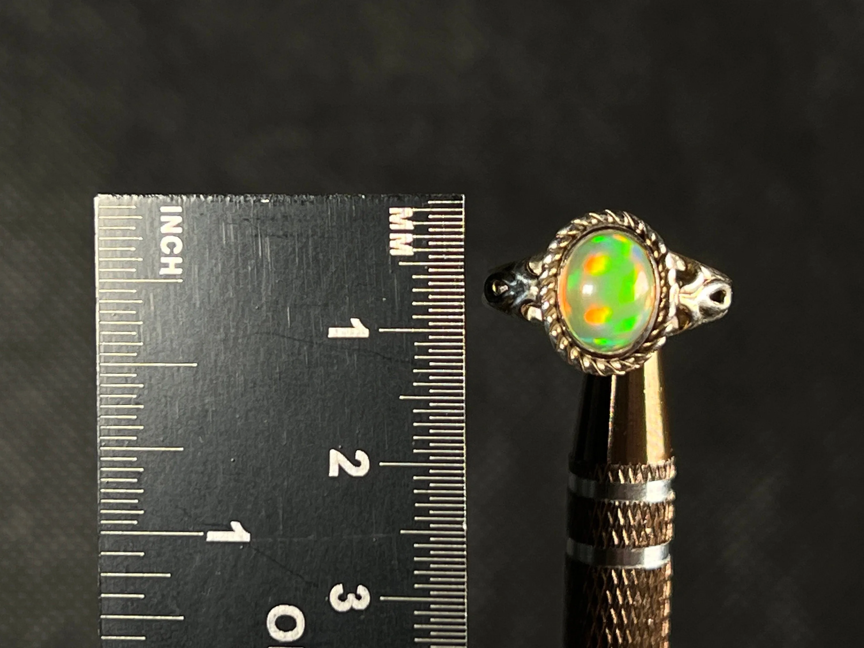 OPAL RING - Sterling Silver, Size 6 - Ethiopian Opal Rings for Women, Bridal Jewelry, Welo Opal, 51747