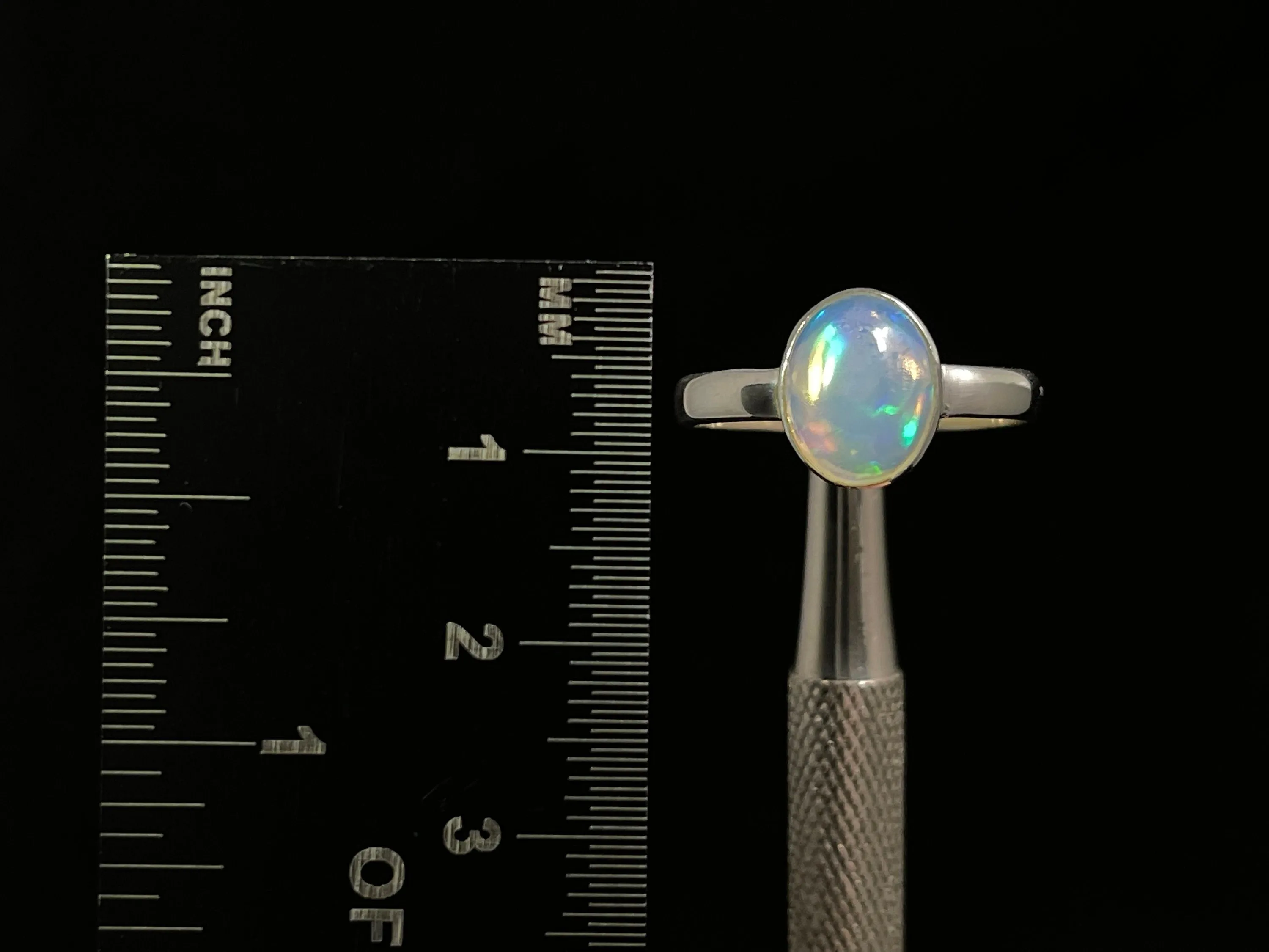 OPAL RING - Sterling Silver, Size 8.5 - Dainty Opal Ring, Opal Jewelry, Welo Opal, 49258