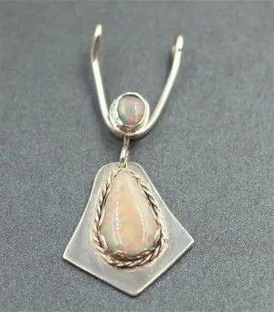 Opal Silver Pendant