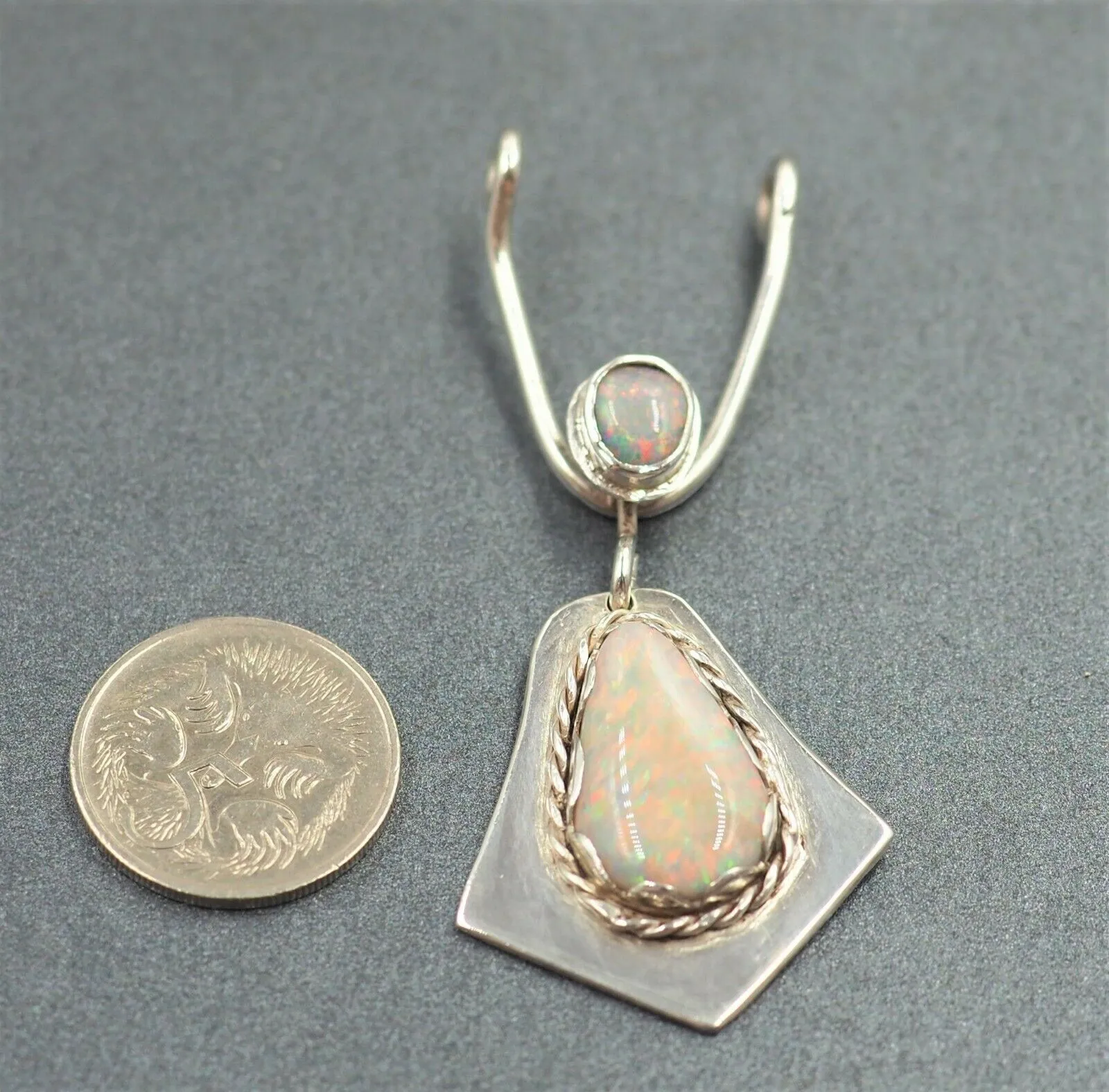 Opal Silver Pendant