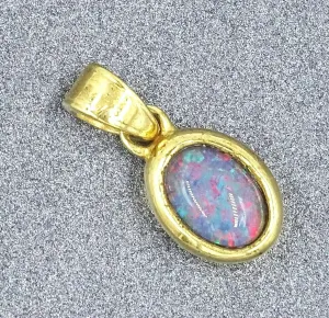 Opal Triplet 18ct Yellow Gold Plated Pendant