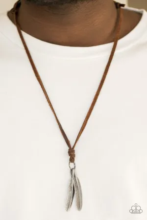 Open Door Jewelry - Eagerly Eagle - Brown Necklace - Paparazzi Accessories