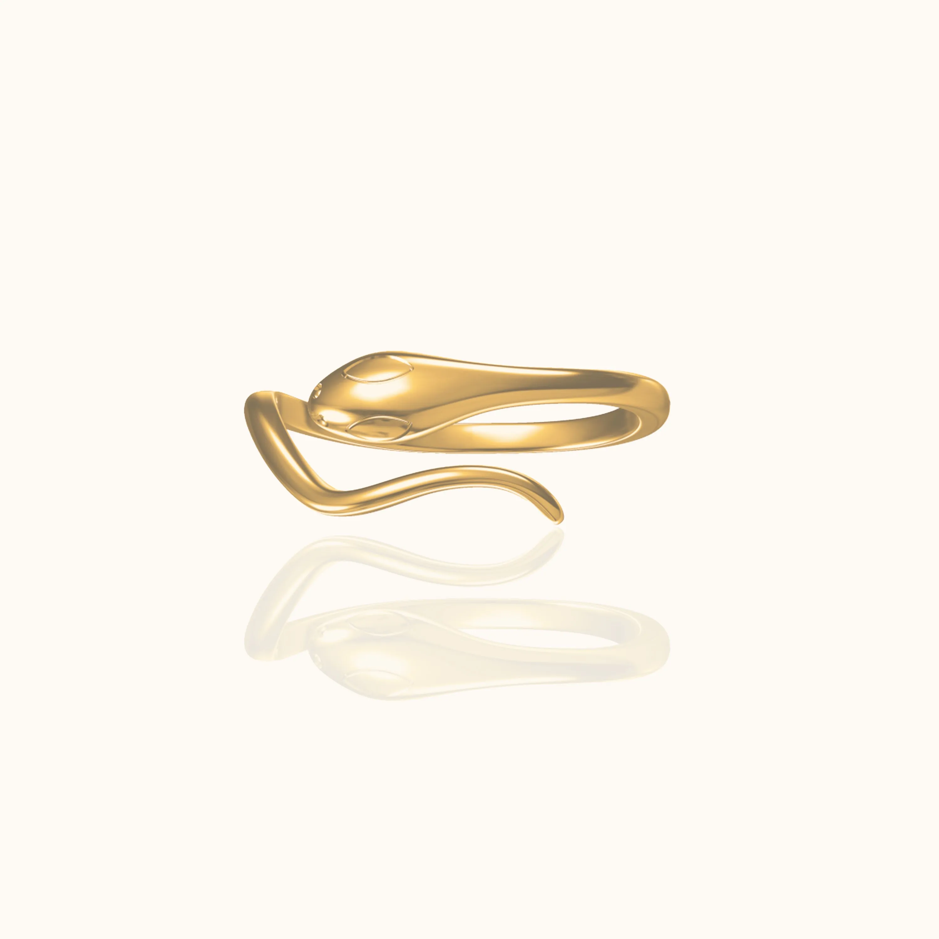 Overlap Twine Around Snake Wrap Ring