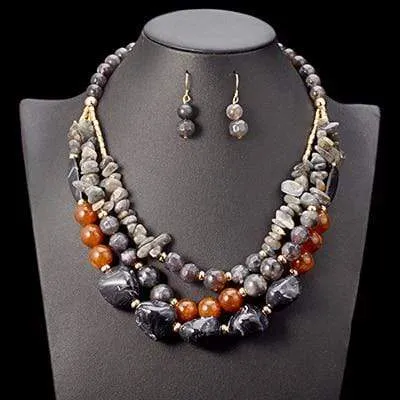 Oversized Chunky Necklace & Earrings Set