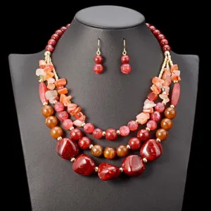 Oversized Chunky Necklace & Earrings Set