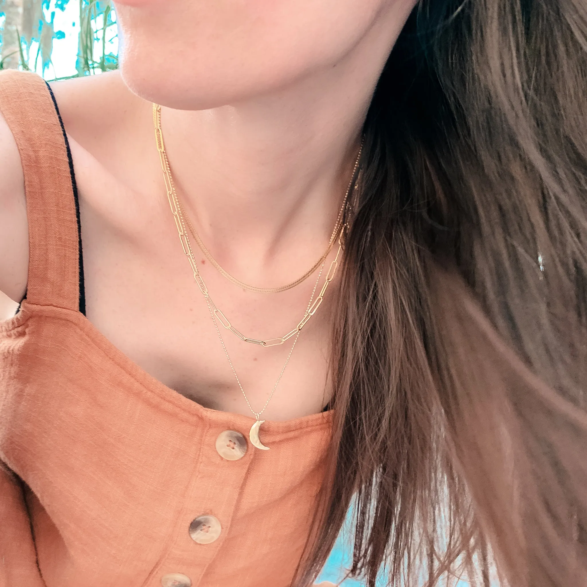 Paperclip Necklace | Gold