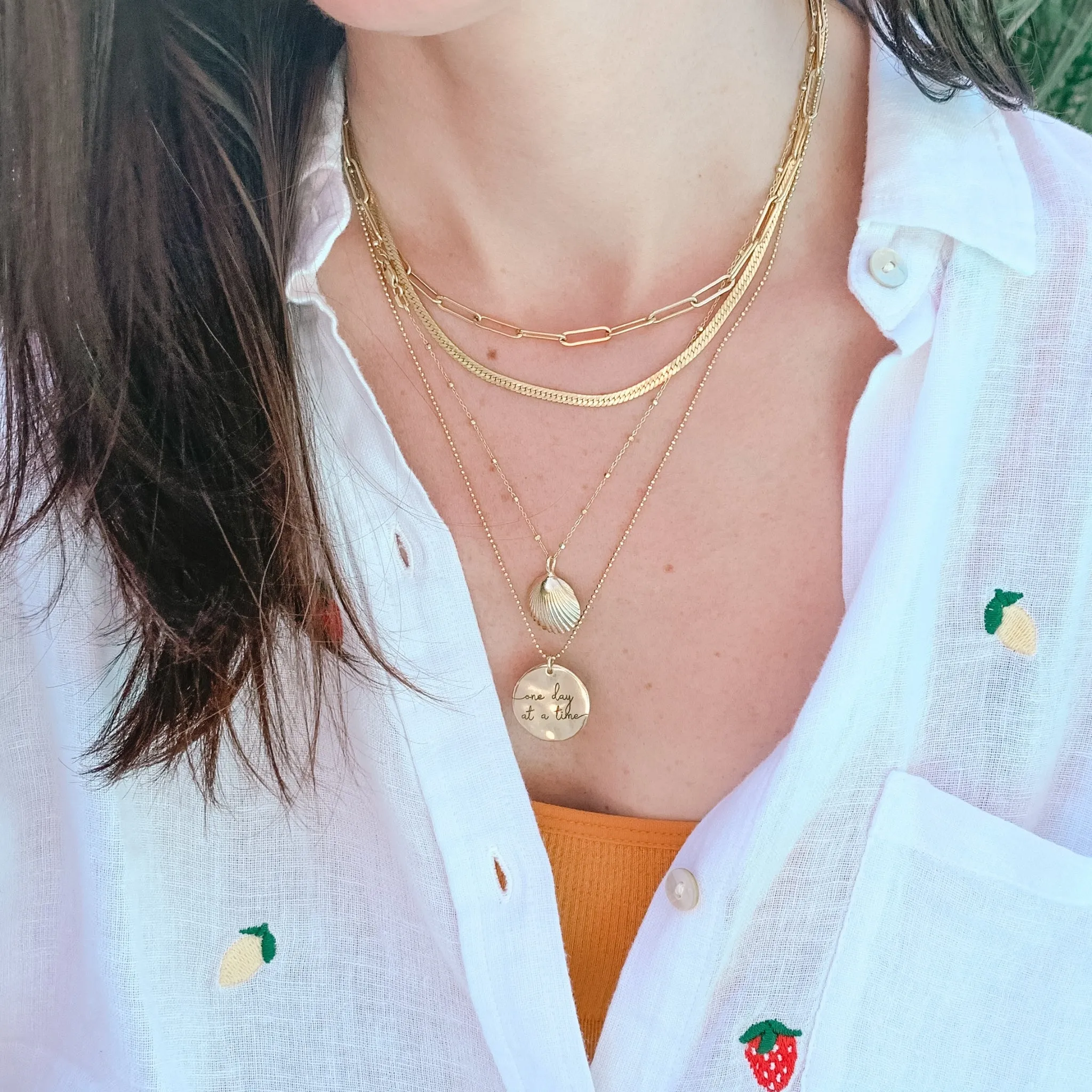 Paperclip Necklace | Gold