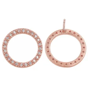 Pave Ring of O Stud Earrings