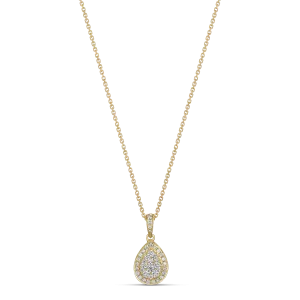 Promise Pear Shaped Diamond Pendant | Yellow Gold