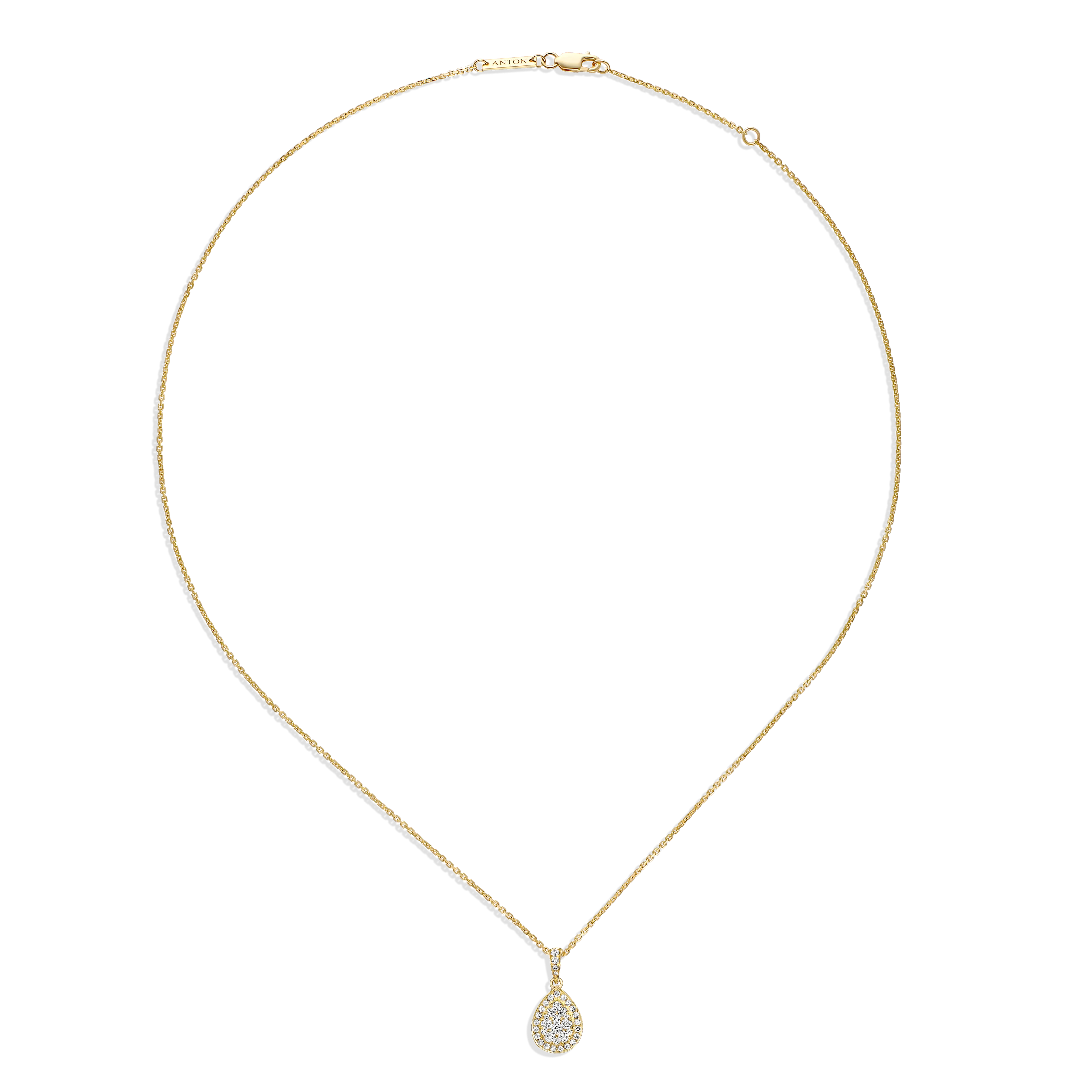 Promise Pear Shaped Diamond Pendant | Yellow Gold