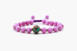 Rose Quartz & Tibetan Bead Bracelet