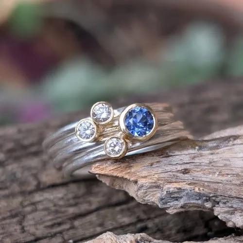 Sapphire & Diamond Ring Stack