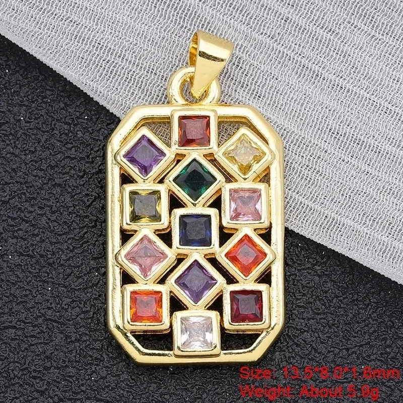 Shiny Devil's Eye Tree Heart Shape Copper Plating Inlay Zircon 18k Gold Plated Charms