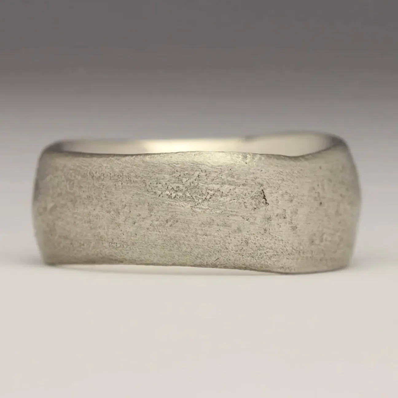 Silver Comfort Sandcast Ring