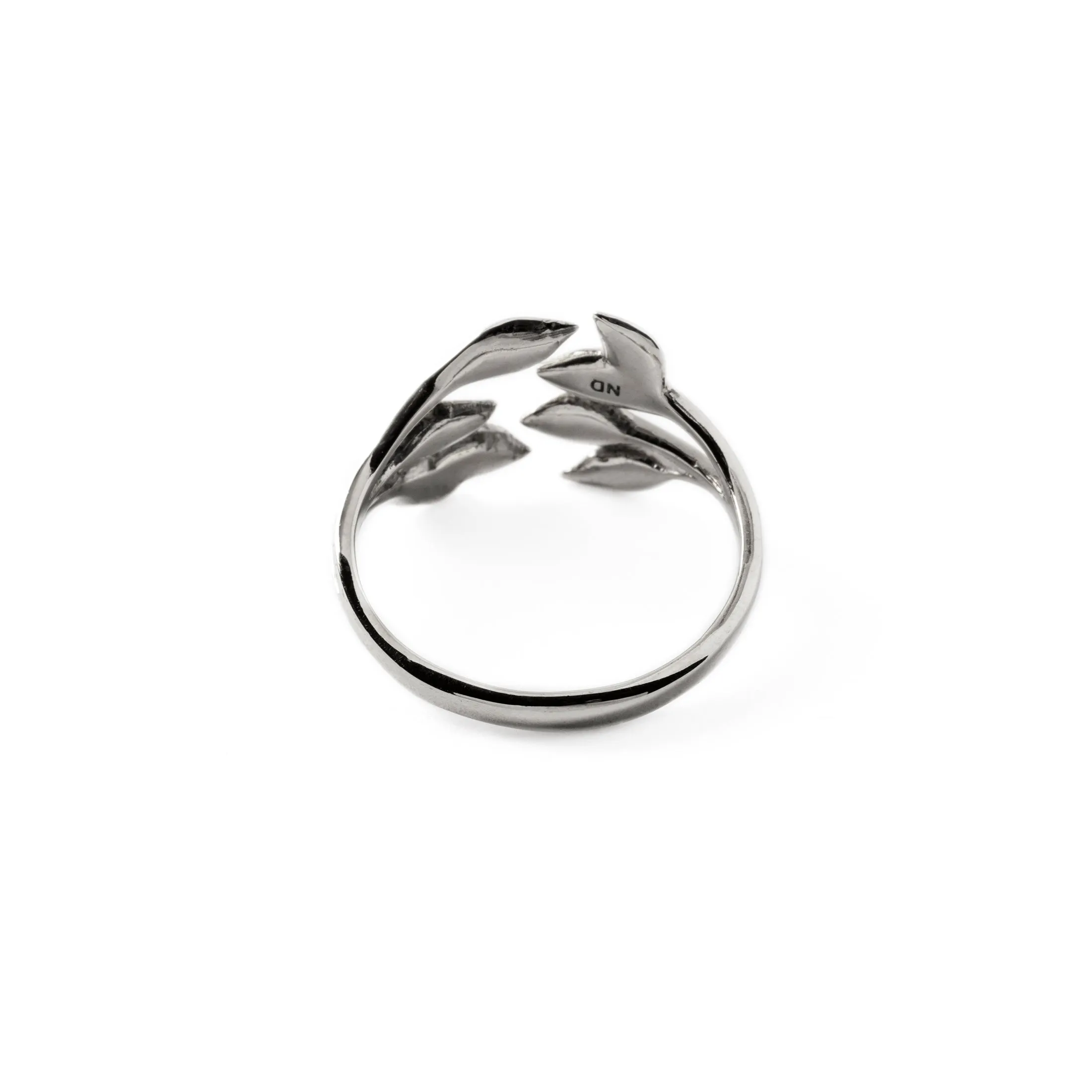 Silver Leaf Hug Ring