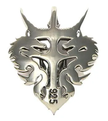 Silver Warrior Dragon Pendant