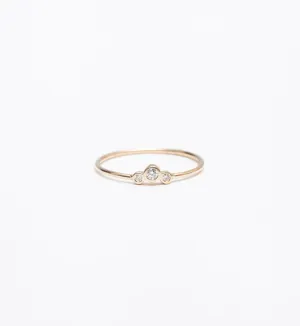 Small Graduated Bezel Ring